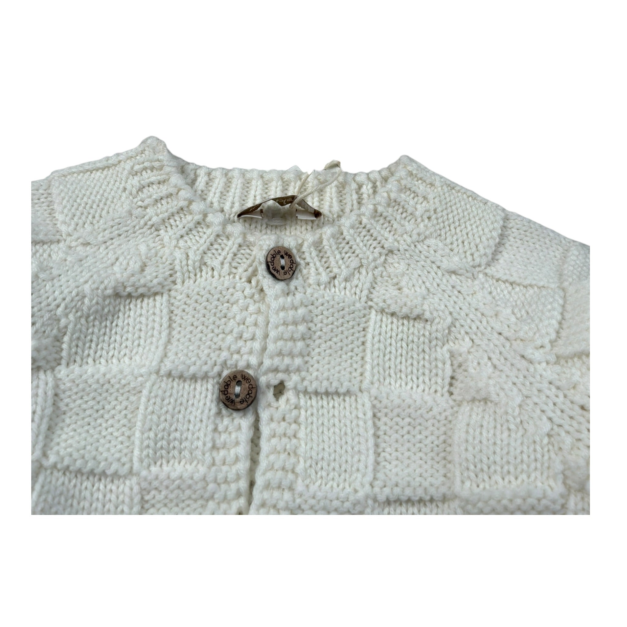 Wedoble Cardigan tinta unita Panna per Neonata I2507308A PANNA WEDOBLE 