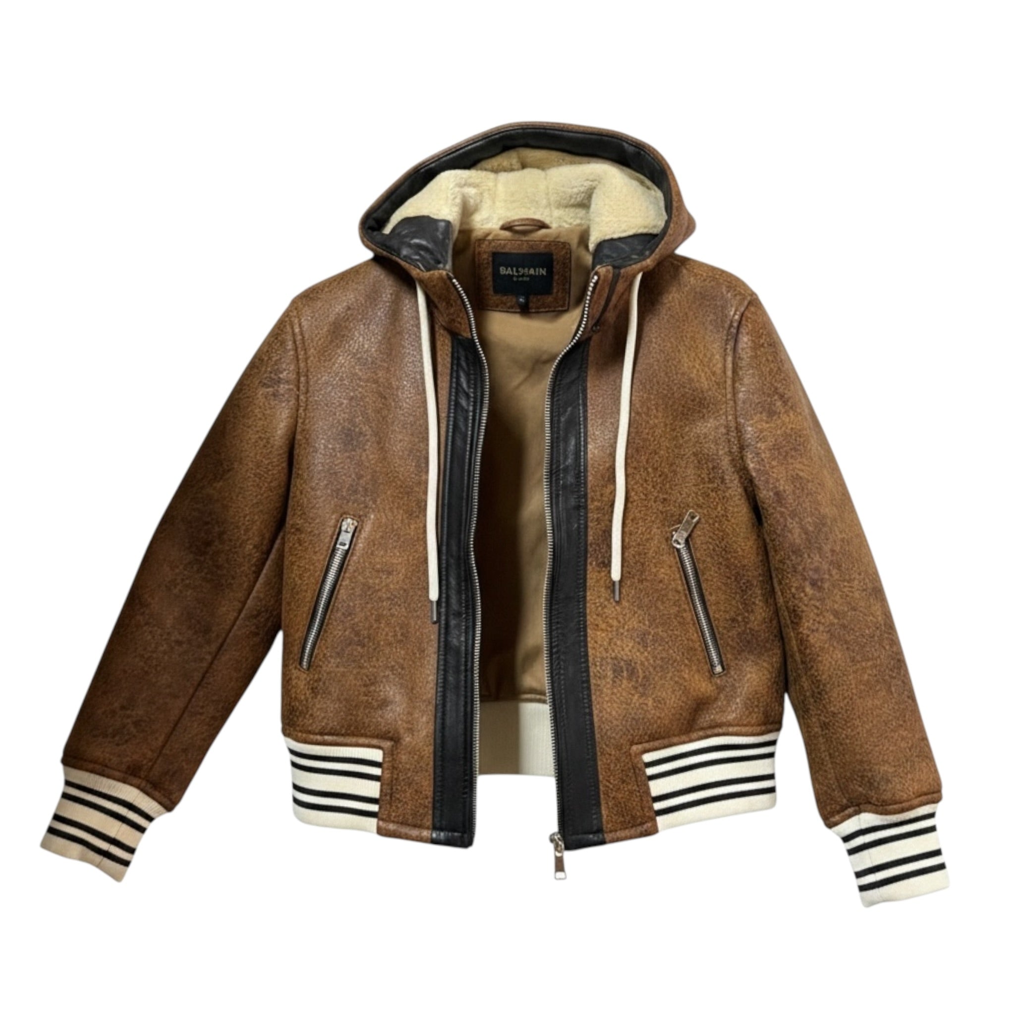 Yes London Giubbino tinta unita con Zip E Cappuccio Ecopelle Marrone per Bambino JR0051 MARRONE YES LONDON 