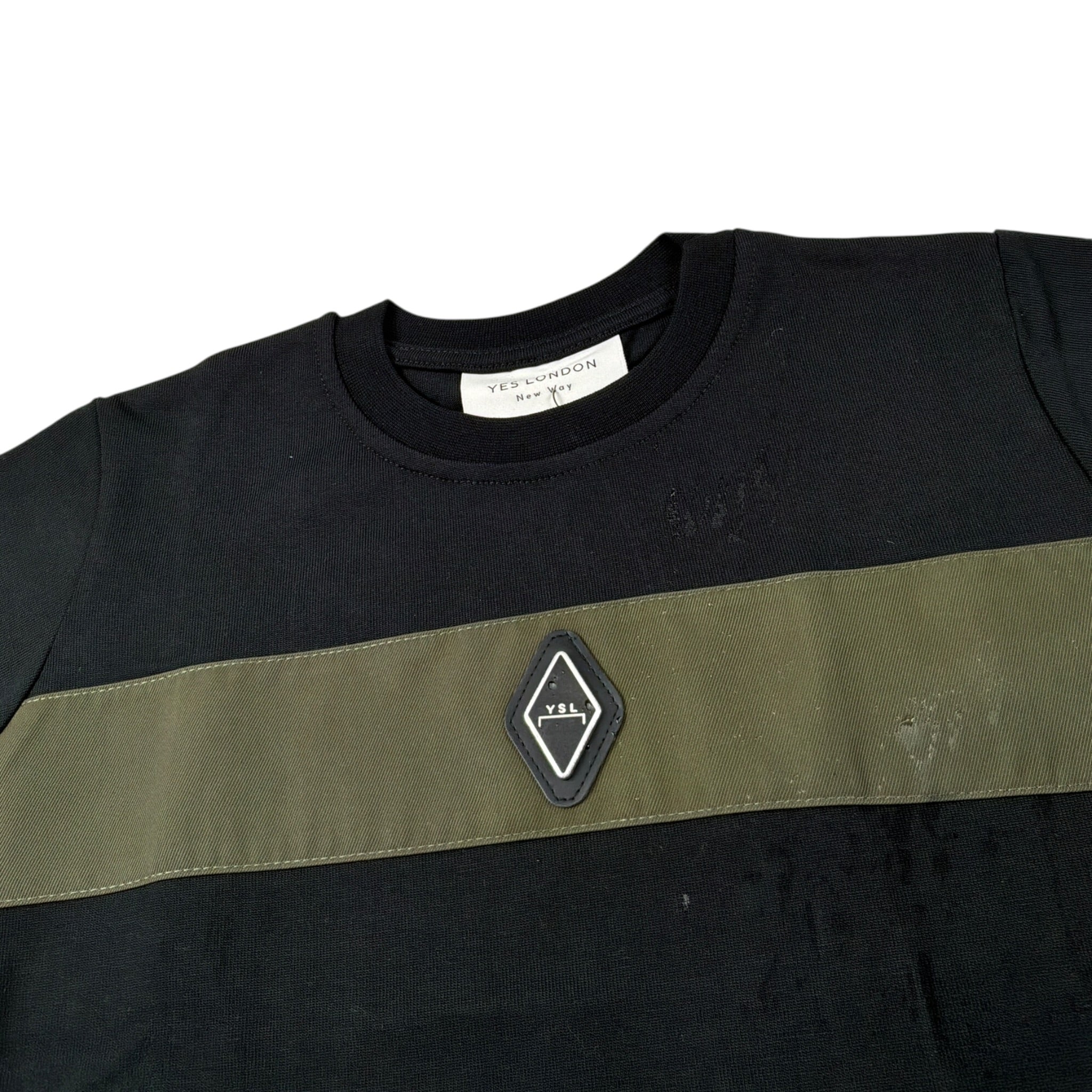 Yes London T-Shirt tinta unita con Stampa Nero per Bambino JR2151 NERO YES LONDON 