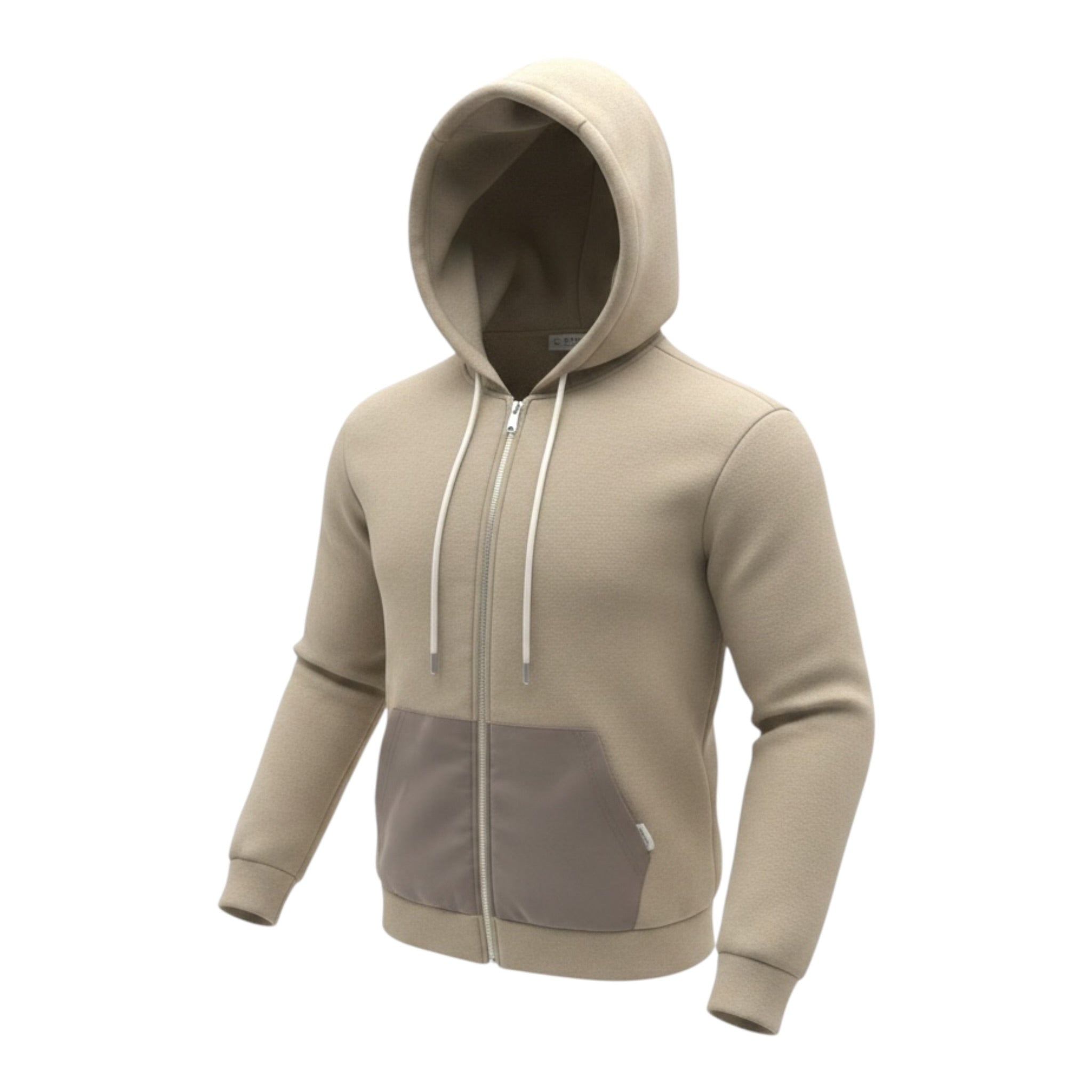 Yes London Felpa tinta unita con Zip Ecappuccio Beige per Bambino JR5096 BEIGE YES LONDON 