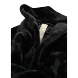 Yes London Pelliccia tinta unita con Cappuccio E Cinturino Nero per Bambina YSLEC006 NERO YES LONDON 
