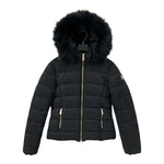 Yes Zee Giubbino tinta unita con Cappuccio Nero per Bambina 3015 NERO YES ZEE 