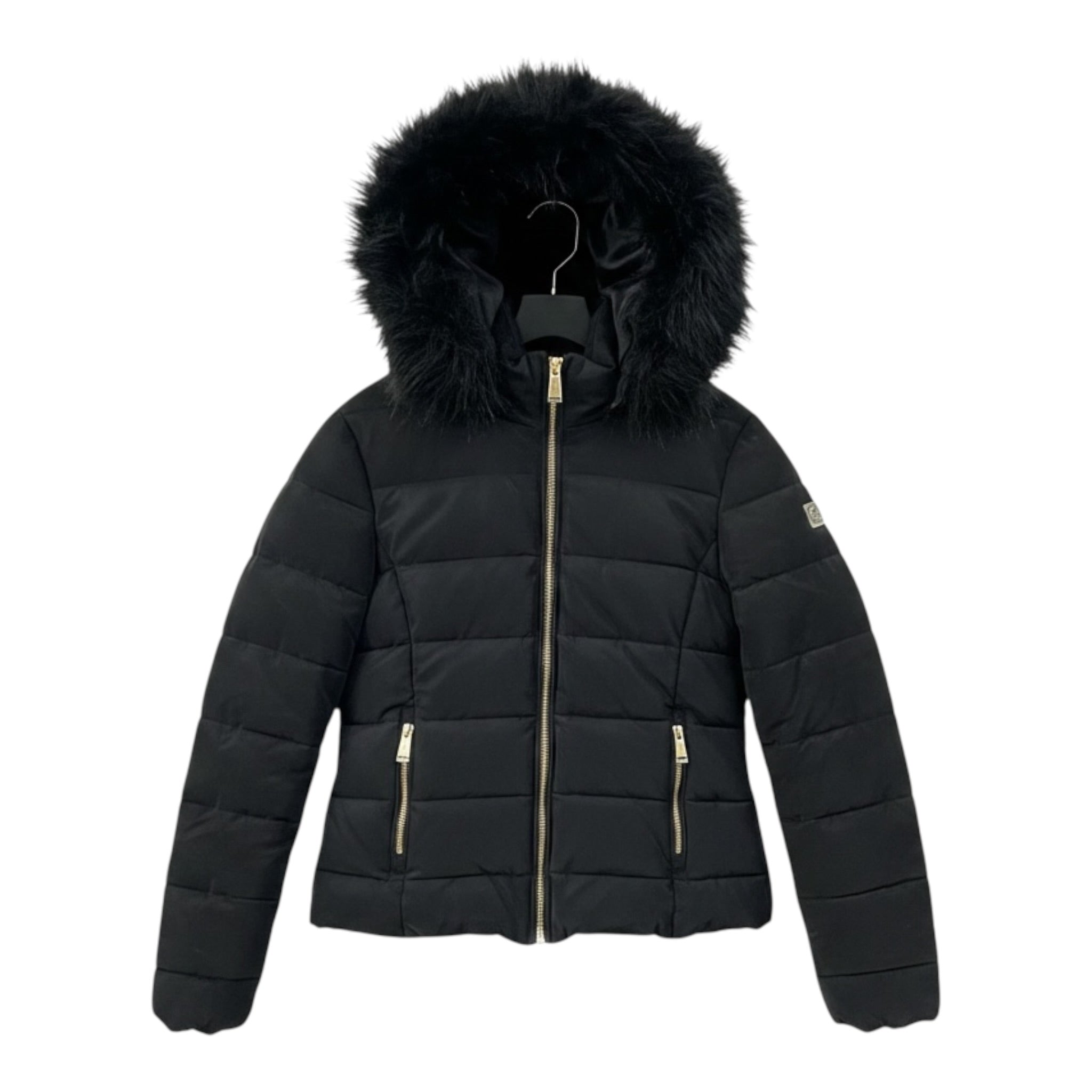 Yes Zee Giubbino tinta unita con Cappuccio Nero per Bambina 3015 NERO YES ZEE 