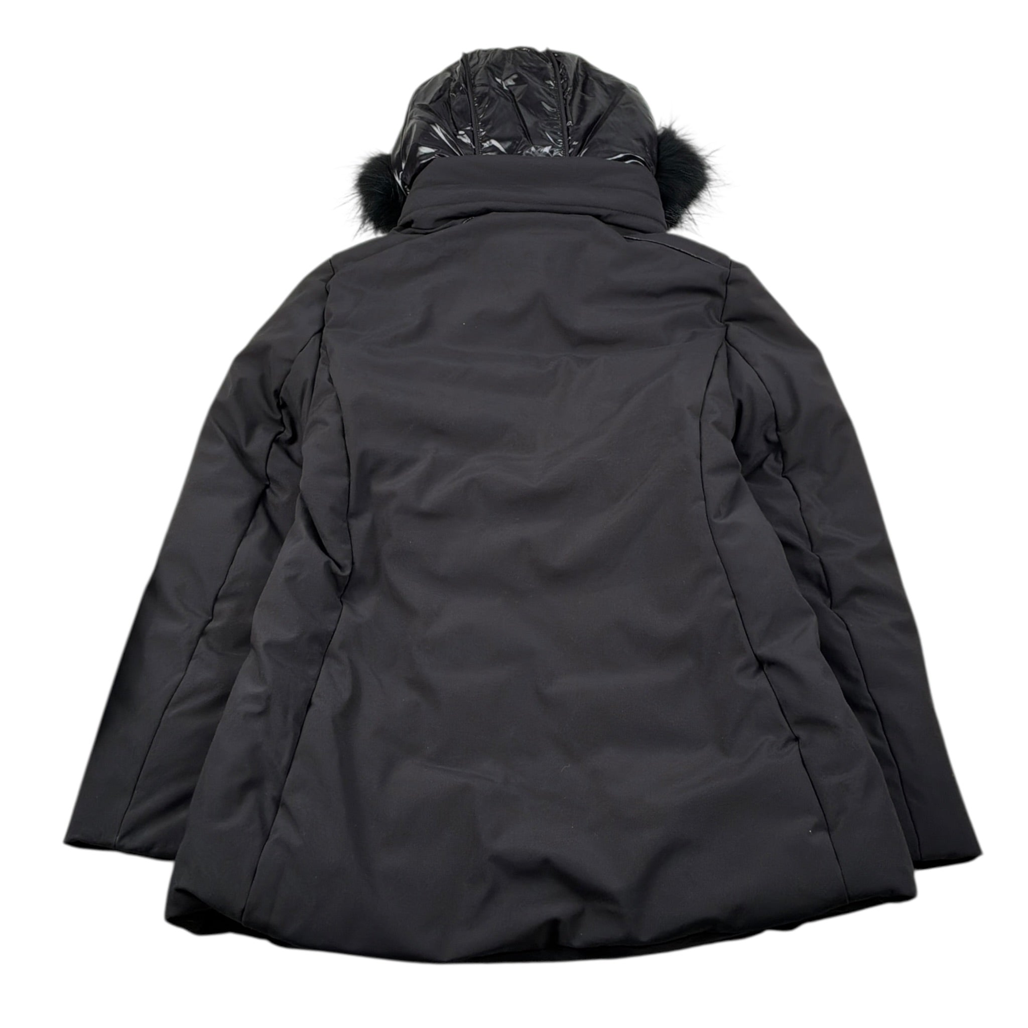 Yes Zee Giubbino tinta unita con Cappuccio Nero per Bambina 3057X NERO YES ZEE 