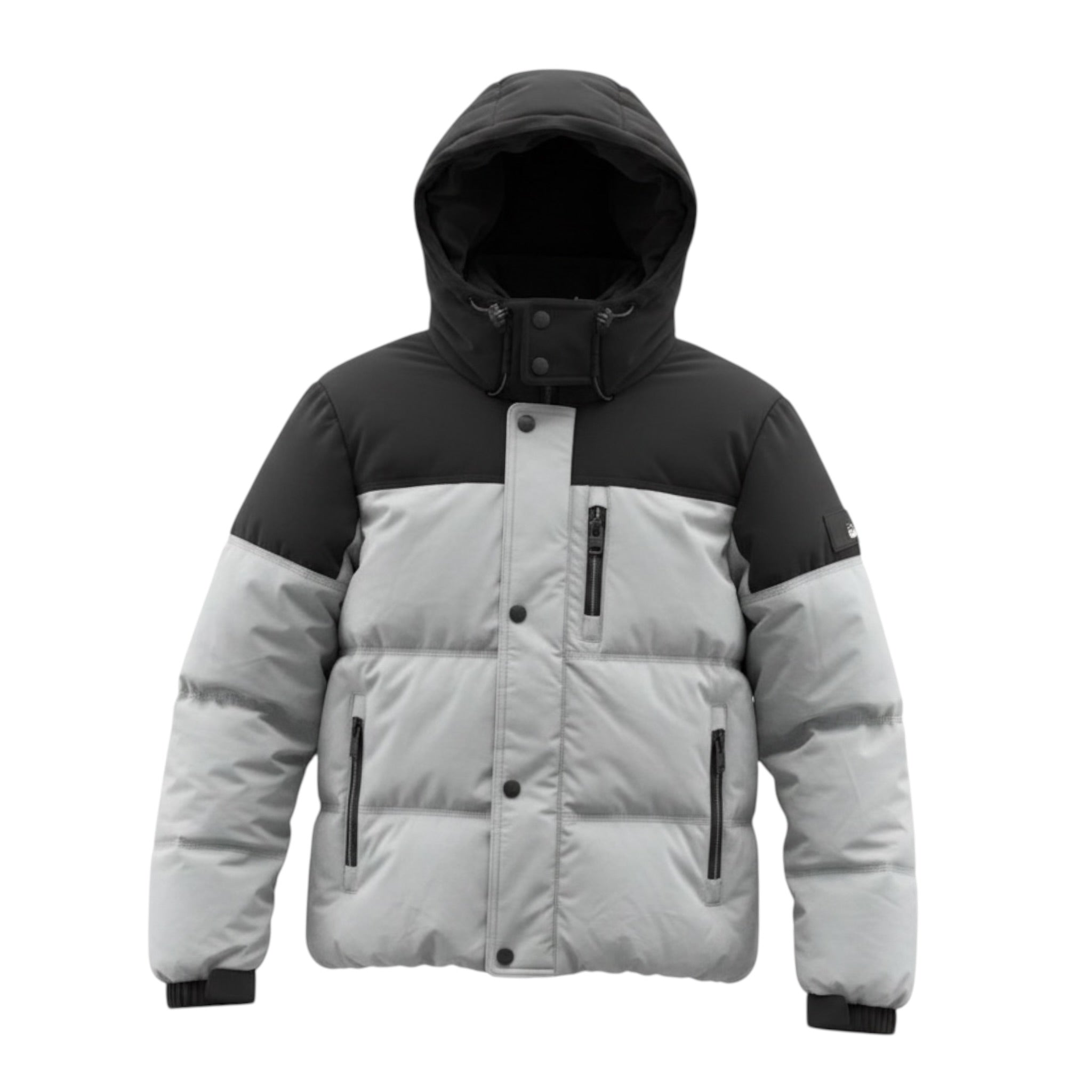Yes Zee Giubbino Bicolore con Zip E Cappuccio Nero per Bambino J819 NERO YES ZEE 