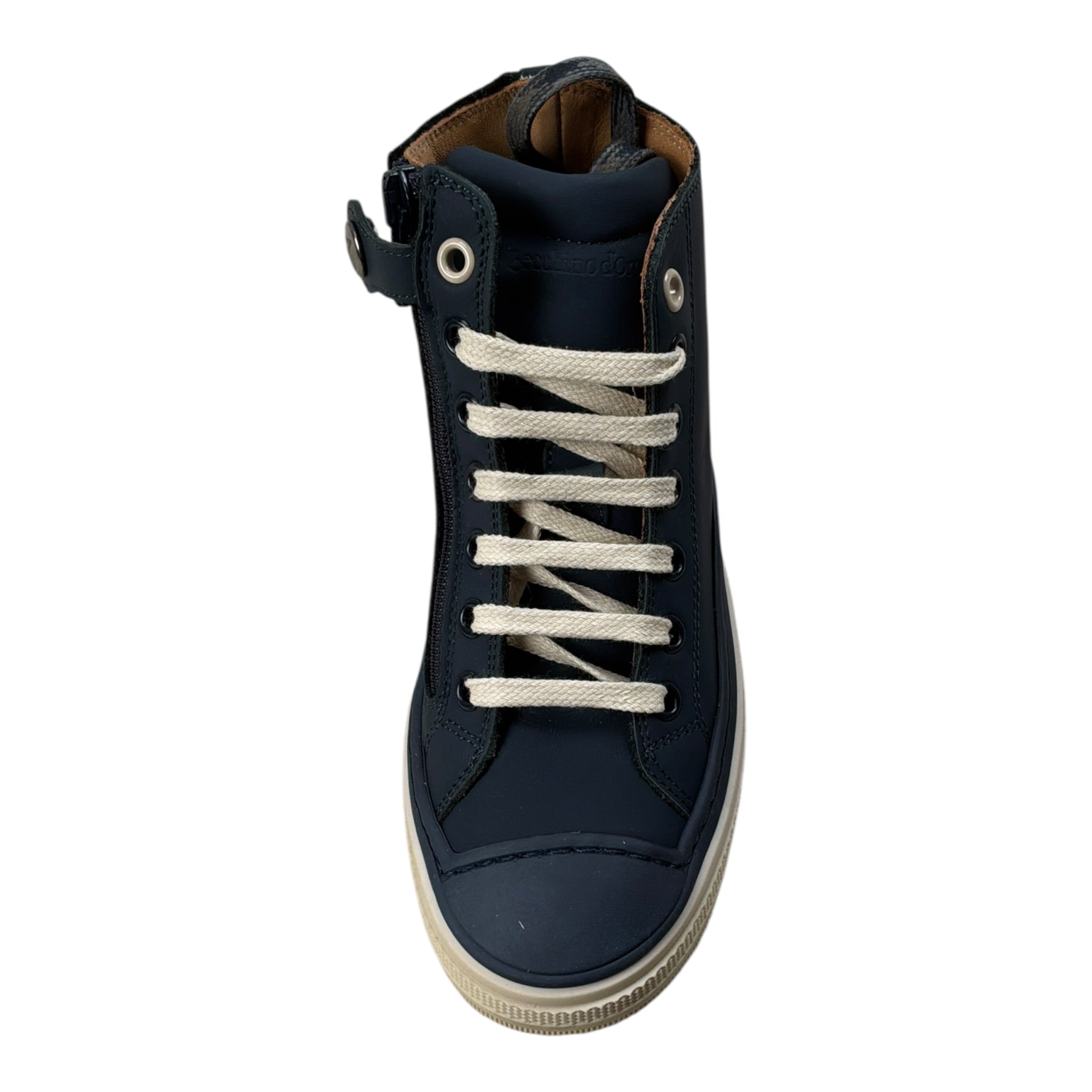 Zecchino D'Oro Sneakers tinta unita con Zip Blu per Neonato F134303N BLU  