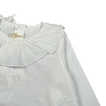 Zhoe & Tobiah Shirt tinta unita con Colletto Bianco per Neonata BBB1FN BIANCO ZHOE & TOBIAH 