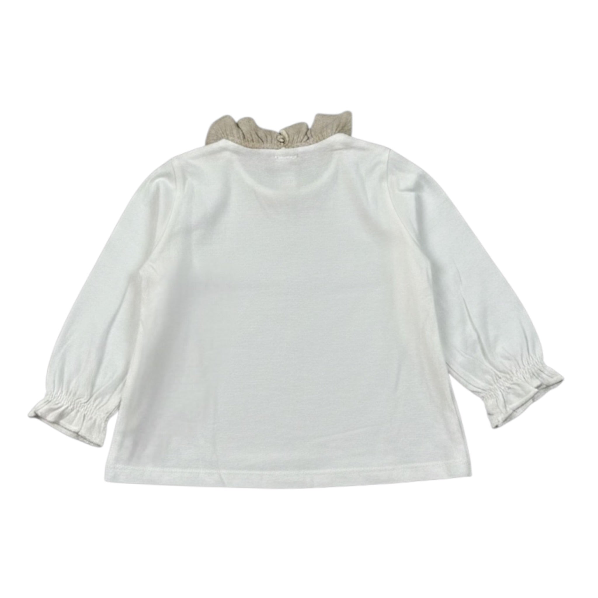 Zhoe & Tobiah Shirt tinta unita Colletto In Tulle Bianco per Neonata BBB3F BIANCO ZHOE & TOBIAH 