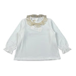 Zhoe & Tobiah Shirt tinta unita Colletto In Tulle Bianco per Neonata BBB3F BIANCO ZHOE & TOBIAH 