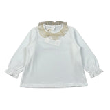 Zhoe & Tobiah Shirt tinta unita Colletto In Tulle Bianco per Neonata BBB3F BIANCO ZHOE & TOBIAH 