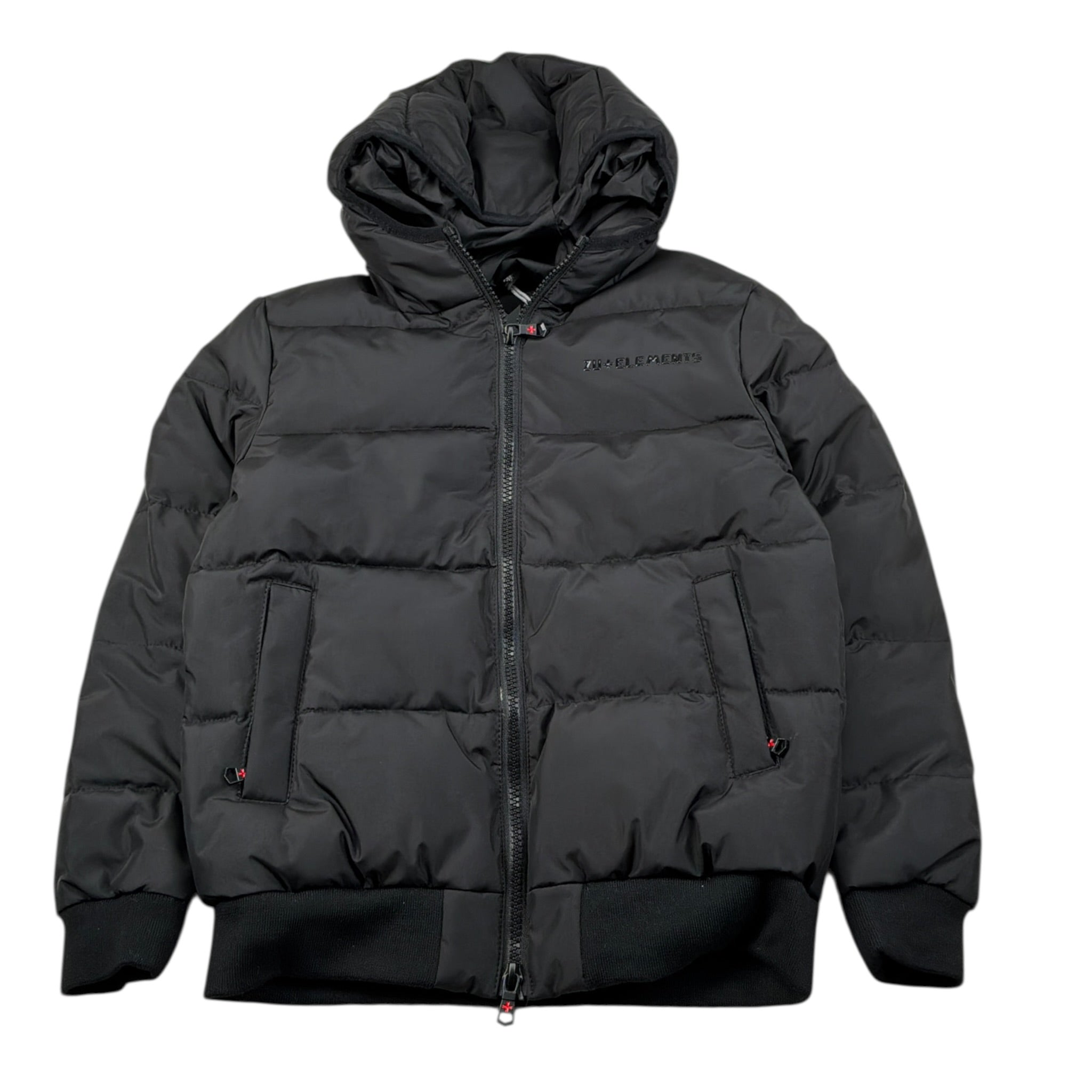 Zu+Elements Giubbino tinta unita con Zip E Cappuccio Nero per Bambino ZU1864 NERO ZU+ELEMENTS 