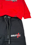 Zu+Elements Completo 2 Pezzi Felpa-Pantalone Bicolore Rosso/Nero per Bambino ZU367 ROSSO/NERO ZU+ELEMENTS 