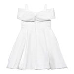 Abel & Lula Abito Giromanica Tinta Unita per Bambina 5031 BIANCO ABEL & LULA 
