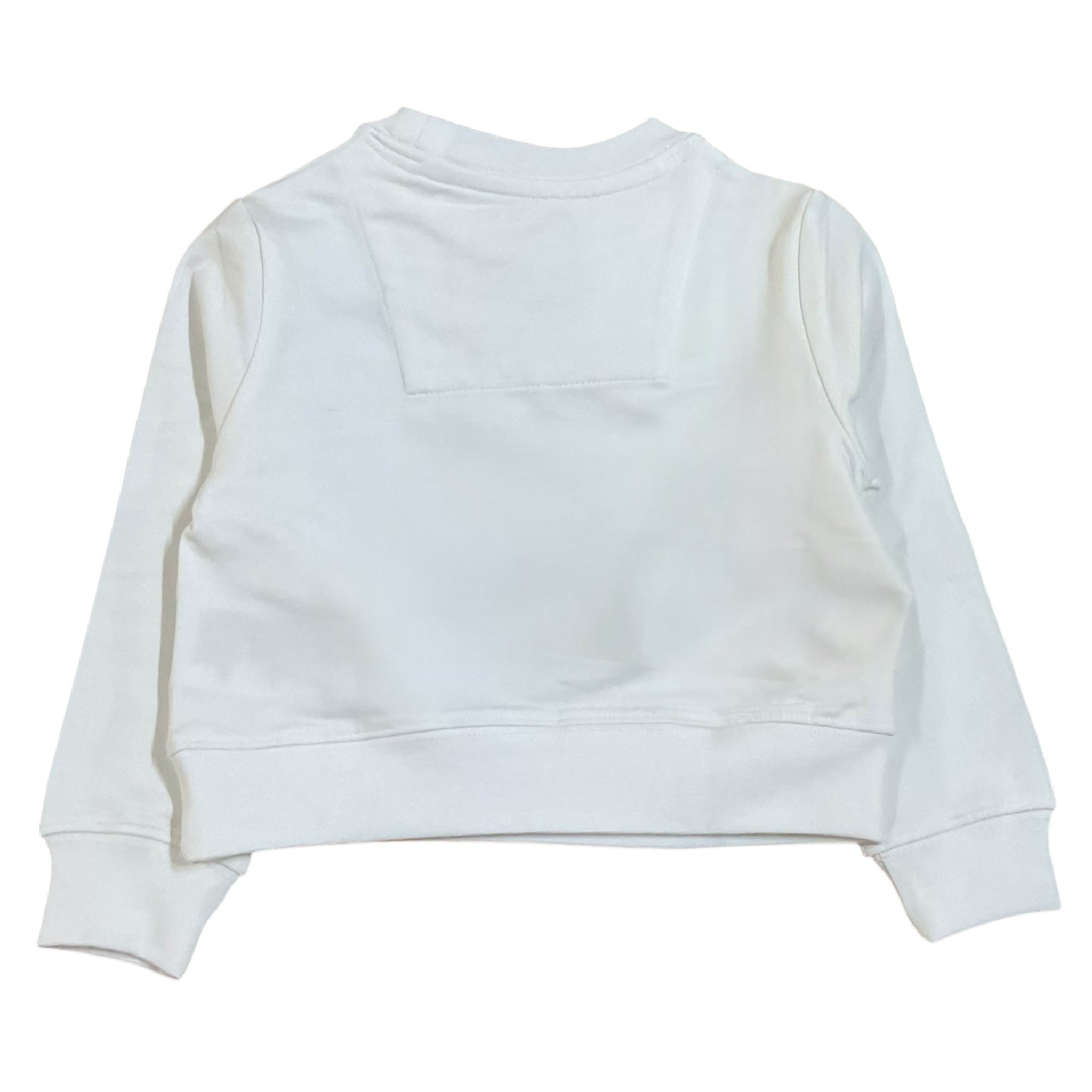 Aeronautica Militare Felpa Chiusa Girocollo Tinta Unita con Stampa Logo per Bambino 251FE0027AJ BIANCO AERONAUTICA MILITARE 
