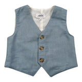 Aletta Gilet tinta unita Azzurro per Neonato M220421 AZZURRO ALETTA 