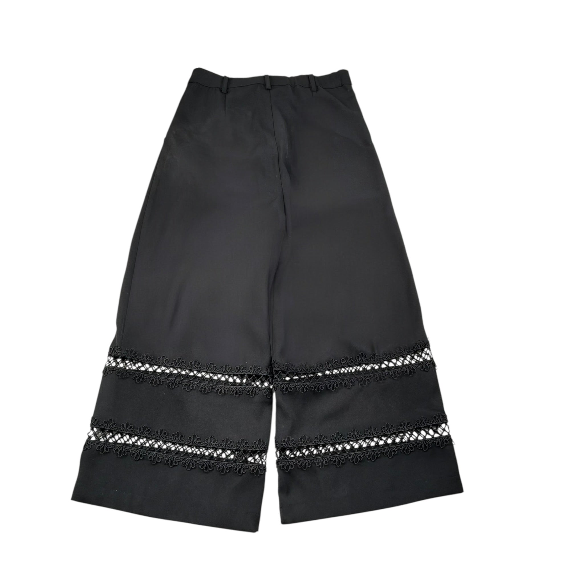 Alice Pi Pantalone Tinta Unita Modello A Palazzo per Bambina 2417 NERO ALICE PI 