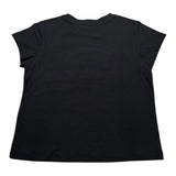 Alice Pi T-Shirt Girocollo tinta unita con Logo Nero per Bambina S232612 NERO ALICE PI 
