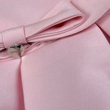 Amaya Abito Mezza Manica tinta unita con Fiocco Rosa per Neonata 554127 ROSA AMAYA 