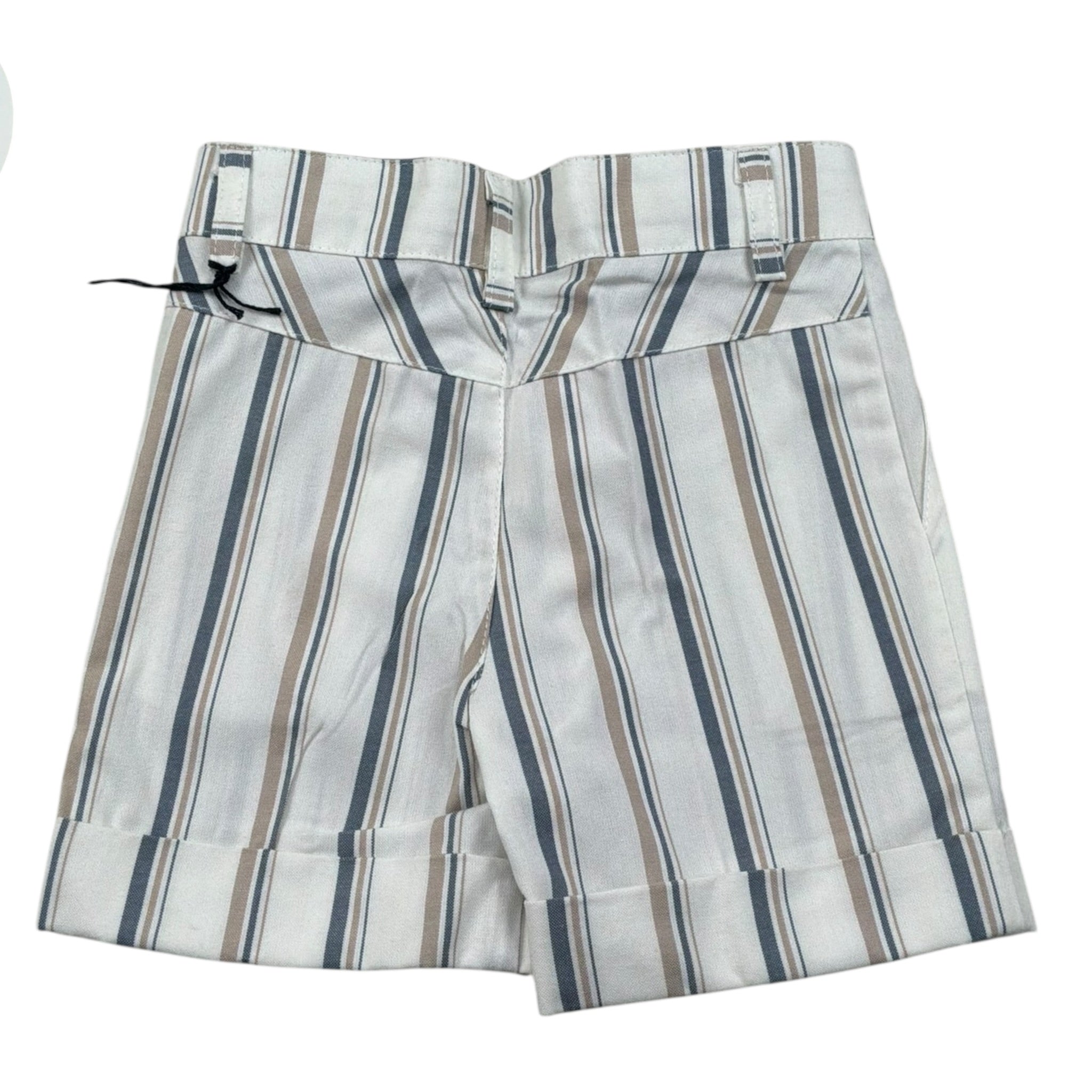 Ambaraba Bermuda Tinta Unita Fantasia A Righe per Neonato FM35158 BIANCO AMBARABA 