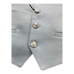 Ambaraba Gilet Tinta Unita con Parte Posteriore Fantasia Quadretti con Papillon per Neonato FM36093 AZZURRO AMBARABA 