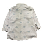 Ambaraba Camicia Manica Lunga Tinta Unita con Stampa Nuvole per Neonato FM36167 BIANCO AMBARABA 
