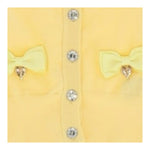 Angel'S Face Cardigan Tinta Unita con Fiocchi per Bambina NICOLETTE GIALLO ANGEL'S FACE 