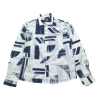 Antony Morato Camicia Tinta Unita con Fantasia Manica Lunga per Bambino MKSL00262X BIANCO/BLU ANTONY MORATO 