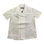 Antony Morato Camicia Tinta Unita con Fantasia Mezza Manica per Bambino MKSS00073 BIANCO ANTONY MORATO 