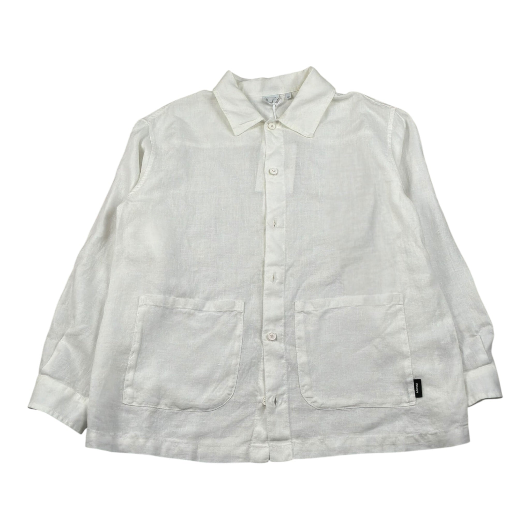 Aspesi Camicia Manica Lunga Tinta Unita per Bambino S24002GCL600 PANNA ASPESI 