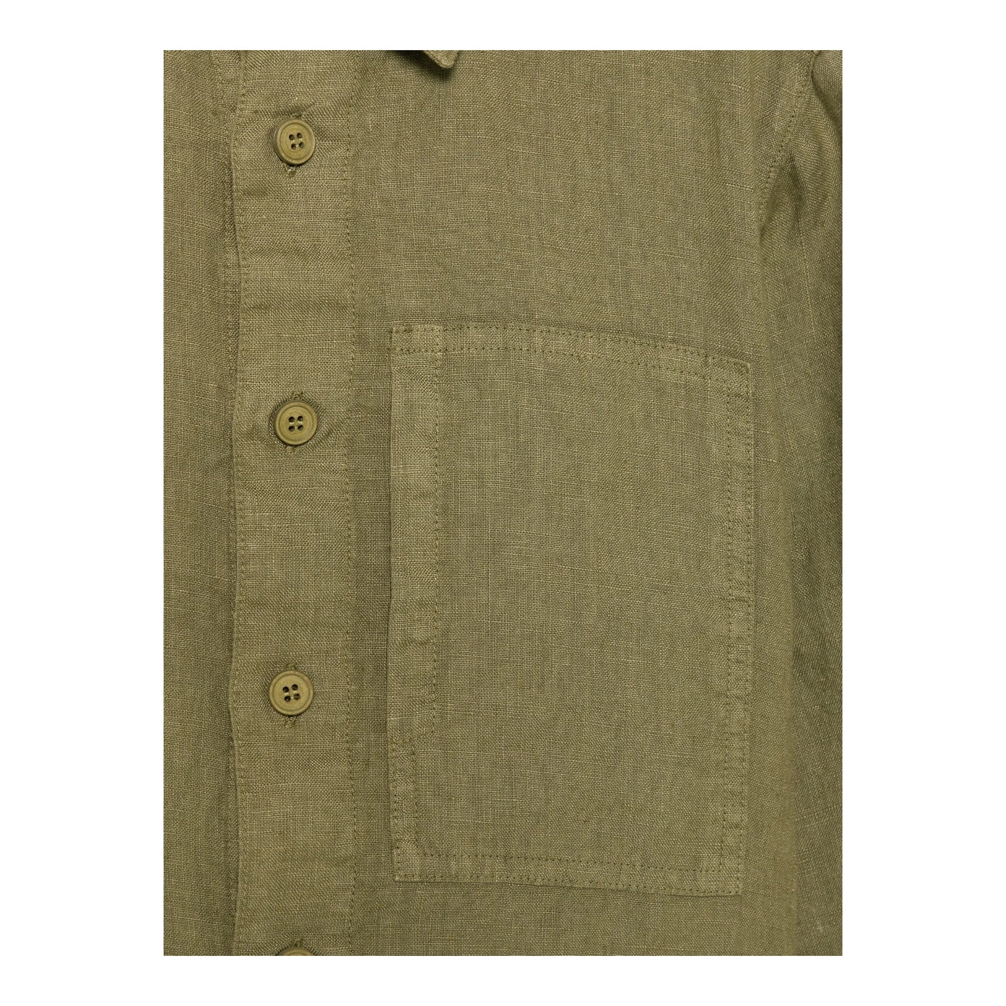 Aspesi Camicia Manica Lunga Tinta Unita per Bambino S25009GCL6000X VERDE ASPESI 
