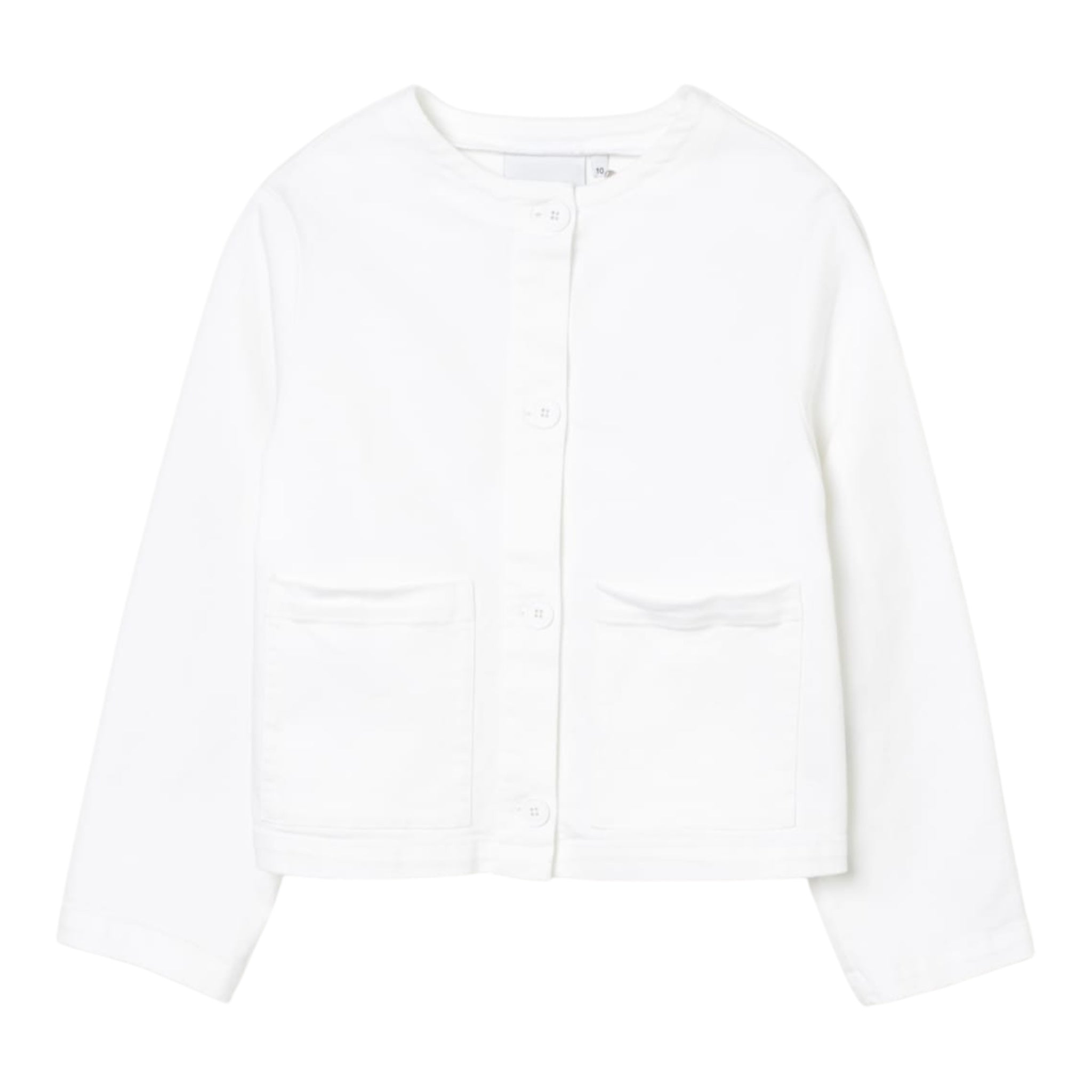 Aspesi Giubbino Tinta Unita con Bottoni per Bambina S25011GBC6060 BIANCO ASPESI 