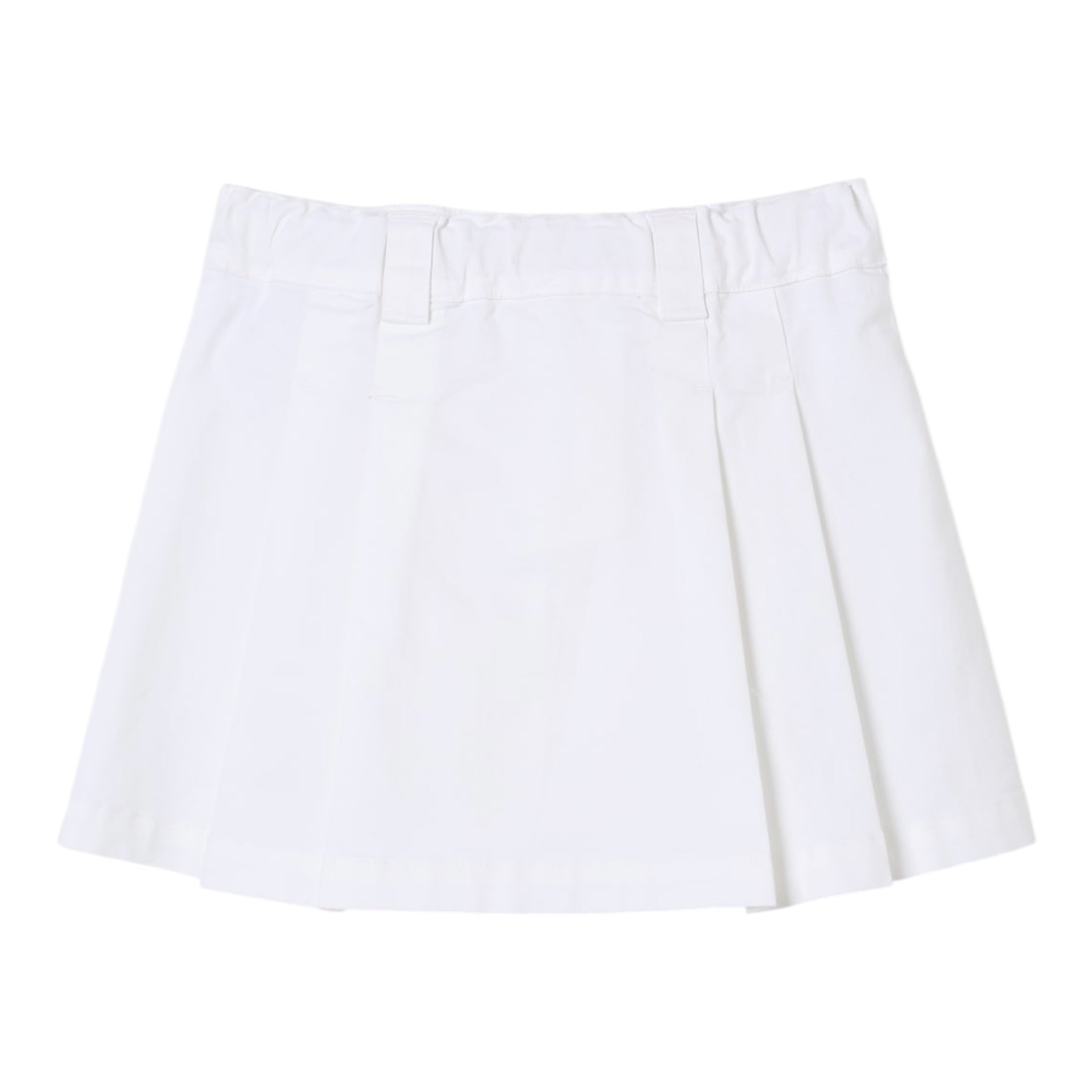 Aspesi Gonna Tinta Unita Modello Tennis per Bambina S25014GNC6058 BIANCO ASPESI 