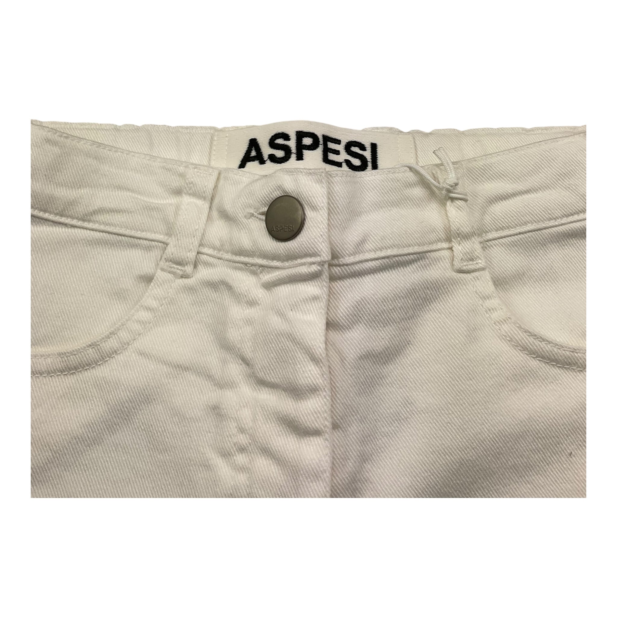 Aspesi Bermuda Tinta Unita con Girovita Reglabile per Bambino S25022PSC6060 BIANCO ASPESI 