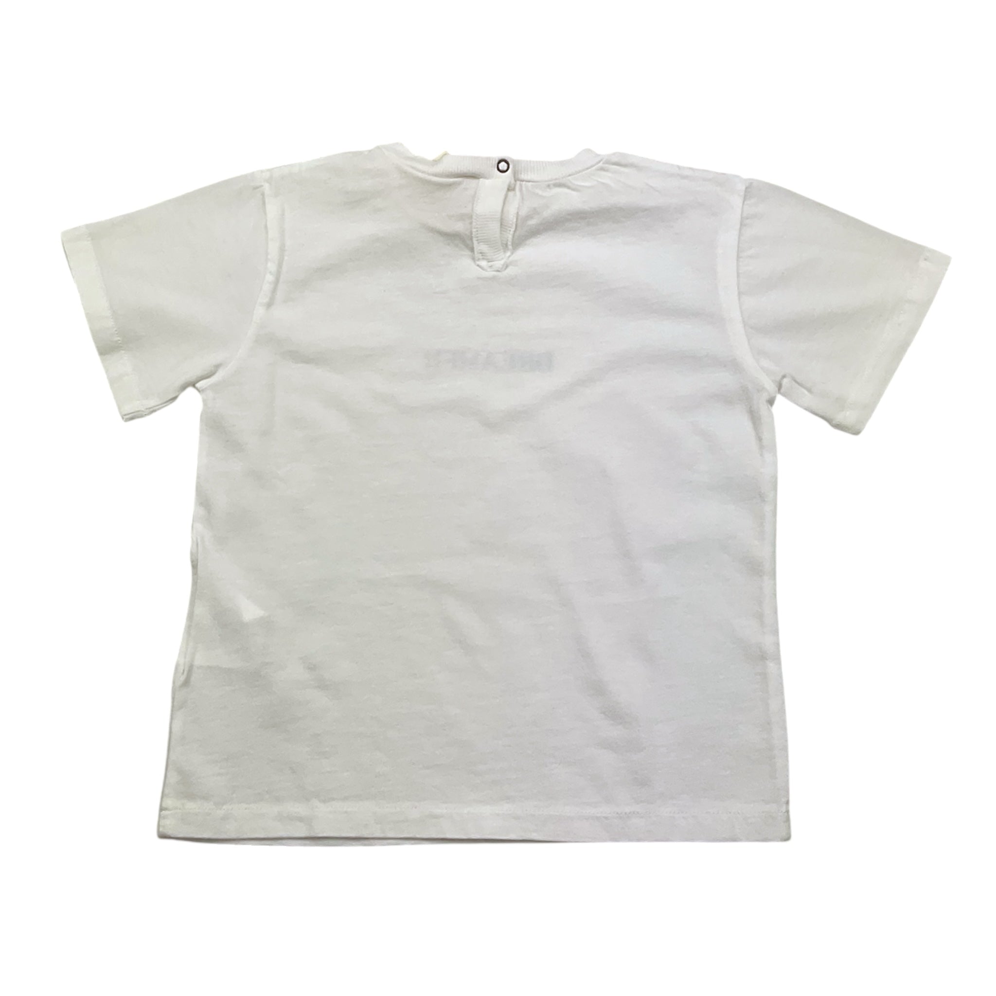 Babe & Tess T-Shirt Girocollo Tinta Unita con Stampa per Neonata 21518140N BIANCO BABE & TESS 