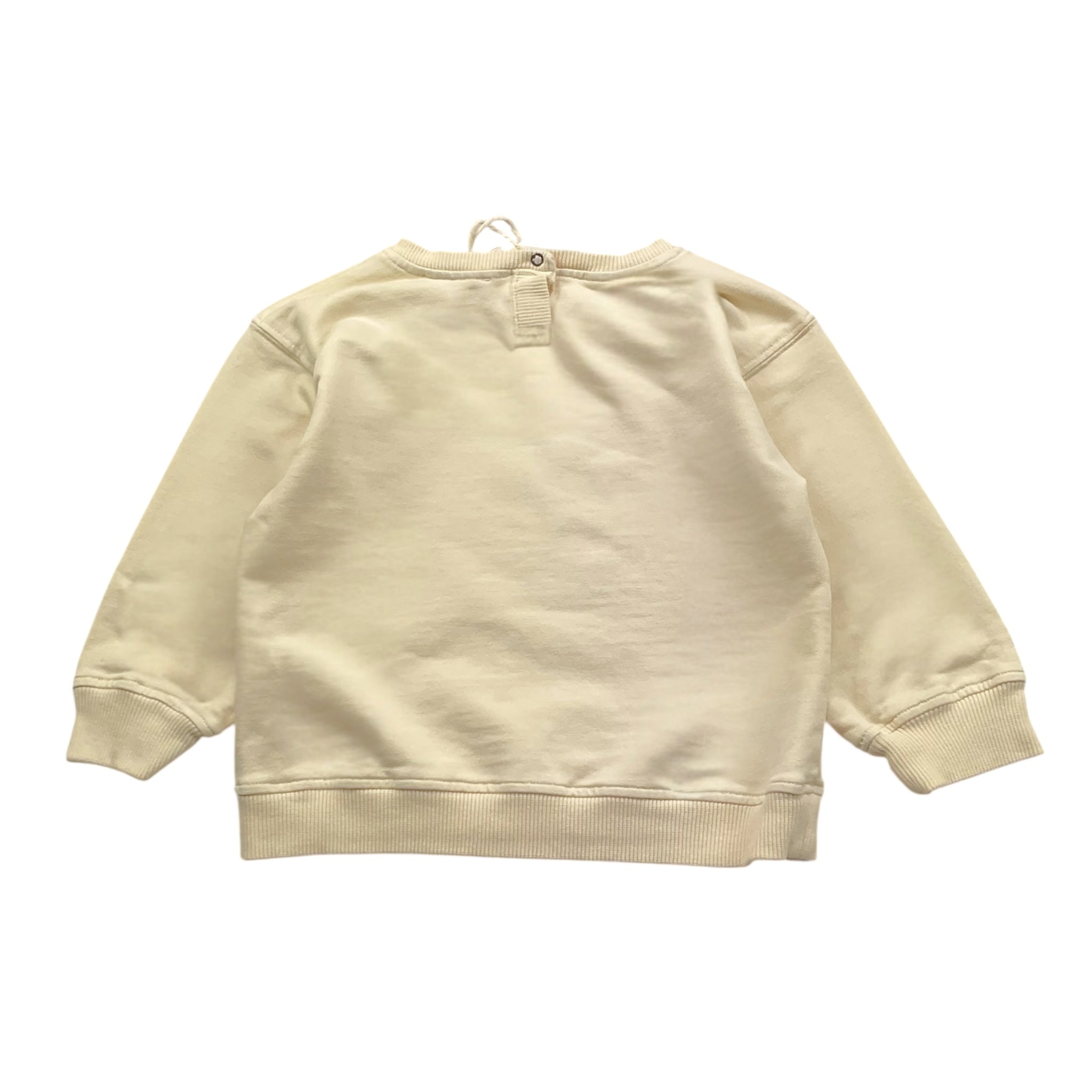 Babe & Tess Felpa Girocollo Tinta Unita con Stampa per Bambino 23518139 PANNA BABE & TESS 