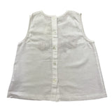 Babe & Tess Canotta Tinta Unita con Fantasia Fiori per Bambina 26518013 BIANCO BABE & TESS 