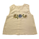 Babe & Tess Canotta Tinta Unita con Fantasia Fiori per Neonata 26518013N BEIGE BABE & TESS 