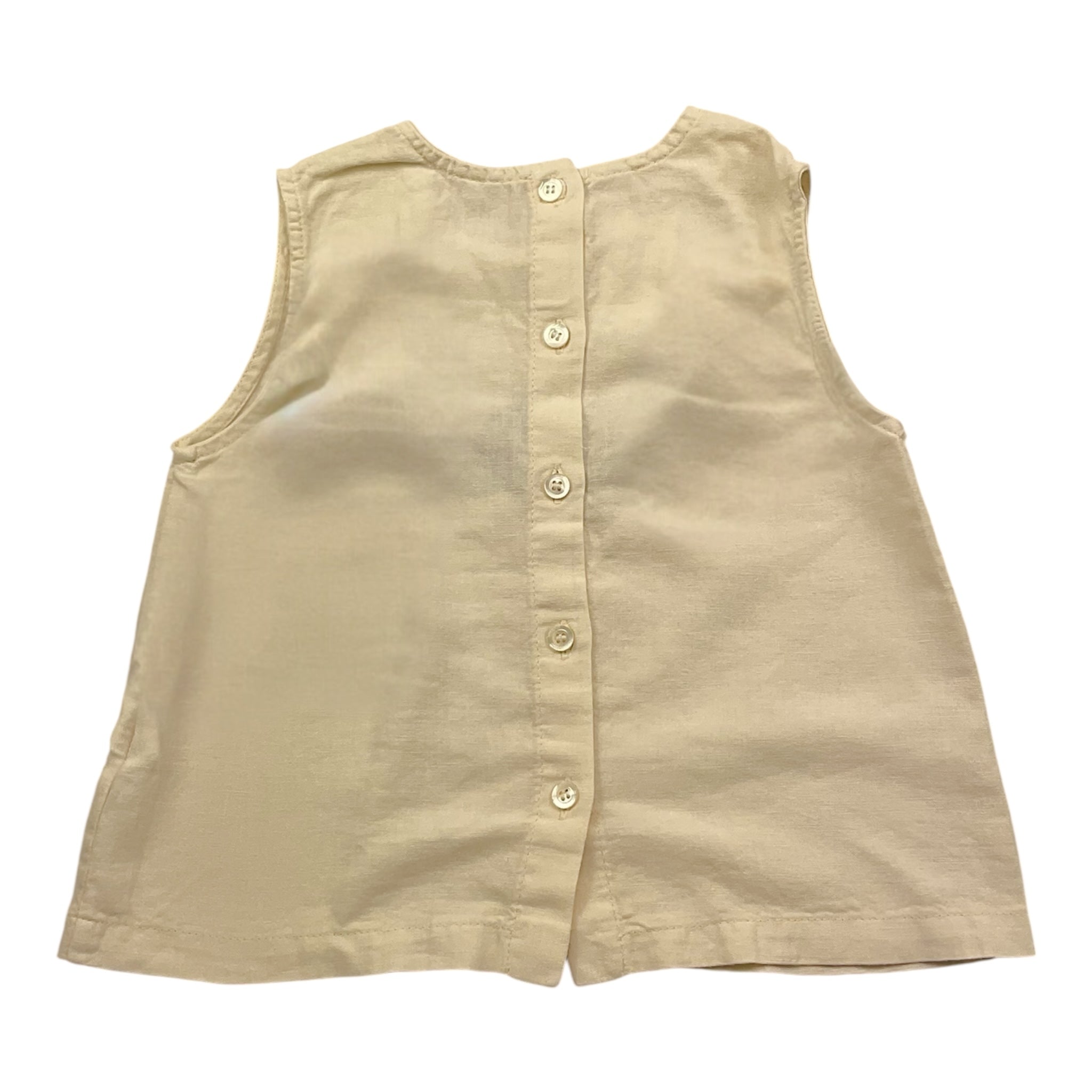Babe & Tess Canotta Tinta Unita con Fantasia Fiori per Neonata 26518013N BEIGE BABE & TESS 