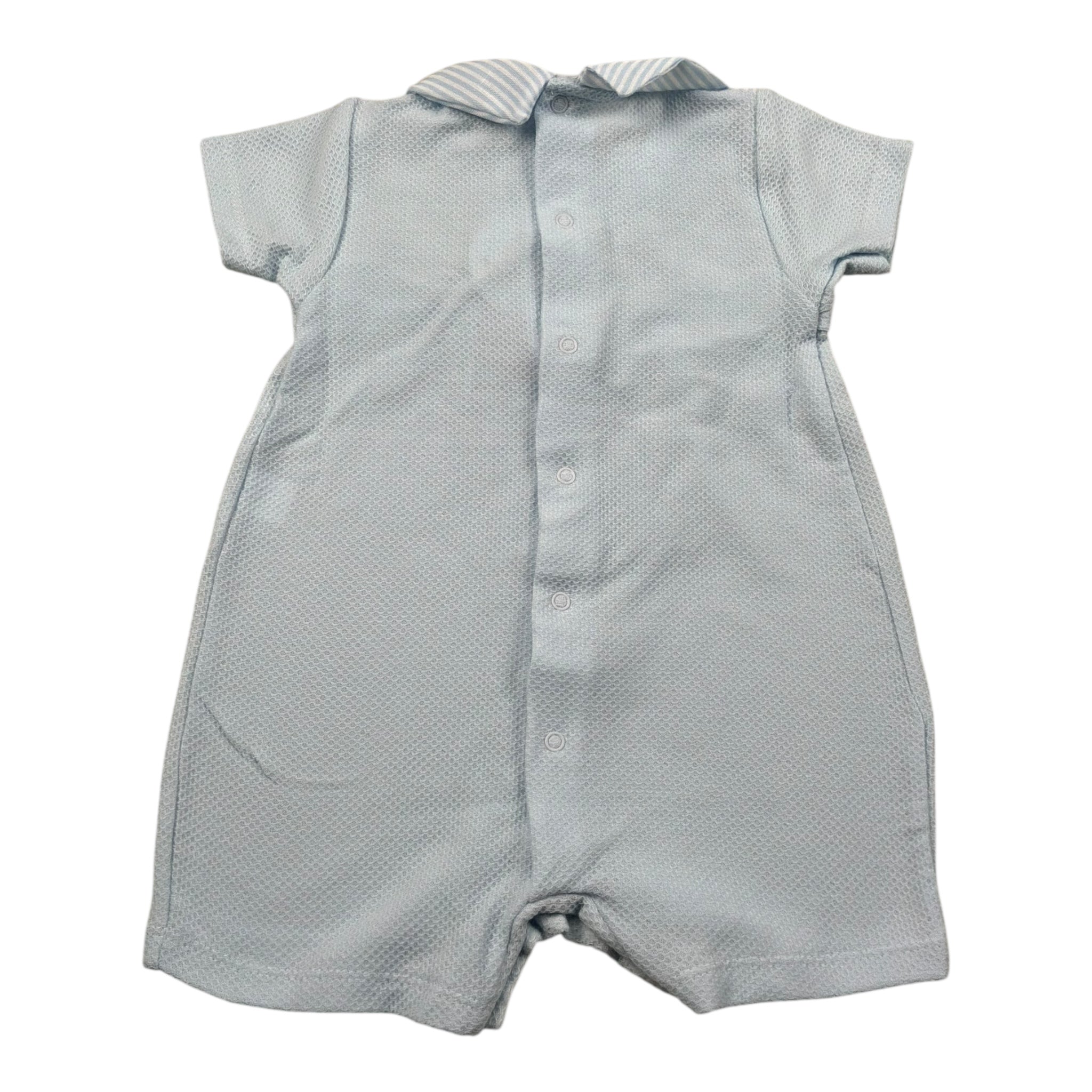 Babidu Pagliaccetto Mezza Manica Tinta Unita per Neonato 13371 AZZURRO BABIDU 
