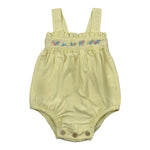 Babidu Pagliaccetto Tinta Unita con Ricami per Neonata 31403 GIALLO BABIDU 