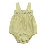 Babidu Pagliaccetto Tinta Unita con Ricami per Neonata 31403 GIALLO BABIDU 
