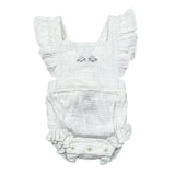 Babidu Pagliaccetto Tinta Unita con Fiocco per Neonata 32405 BIANCO BABIDU 