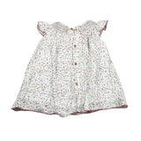 Babidu Abito Tinta Unita con Stampa per Bambina 90406J BIANCO BABIDU 