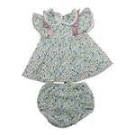 Babidu Completo 2 Pezzi Camicia-Coulotte Tinta Unita per Neonata 93491 VERDE BABIDU 