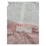 Baby Vip Completo 2 Pezzi Camicia-Culotte Bicolore per Neonata T1383 BIANCO/ROSA BABY VIP 