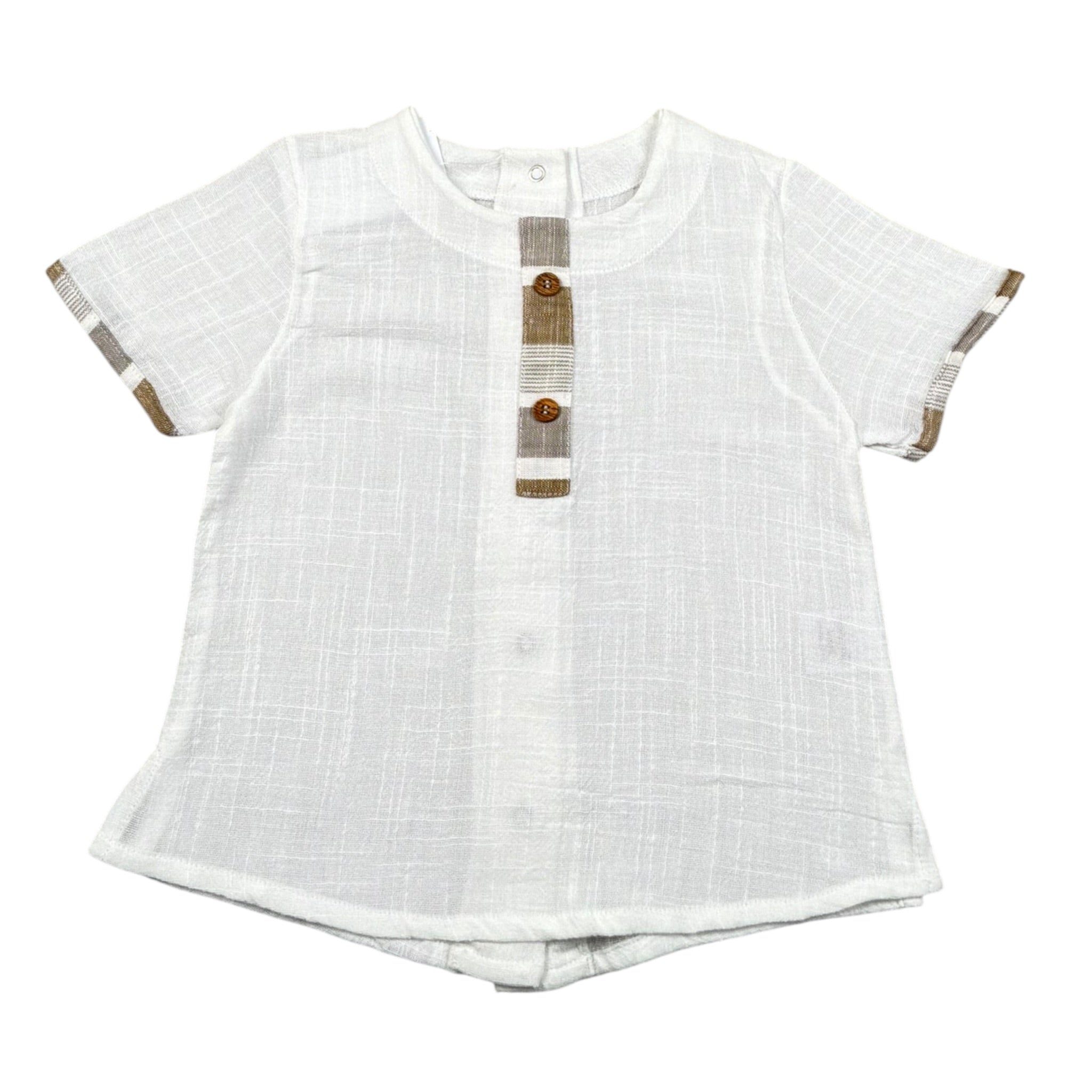 Babyvip Camicia Tinta Unita con Bottoni per Neonato T1301 BIANCO BABYVIP 