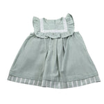 Babyvip Abito Tinta Unita con Ricami per Neonata T1351 VERDE BABYVIP 