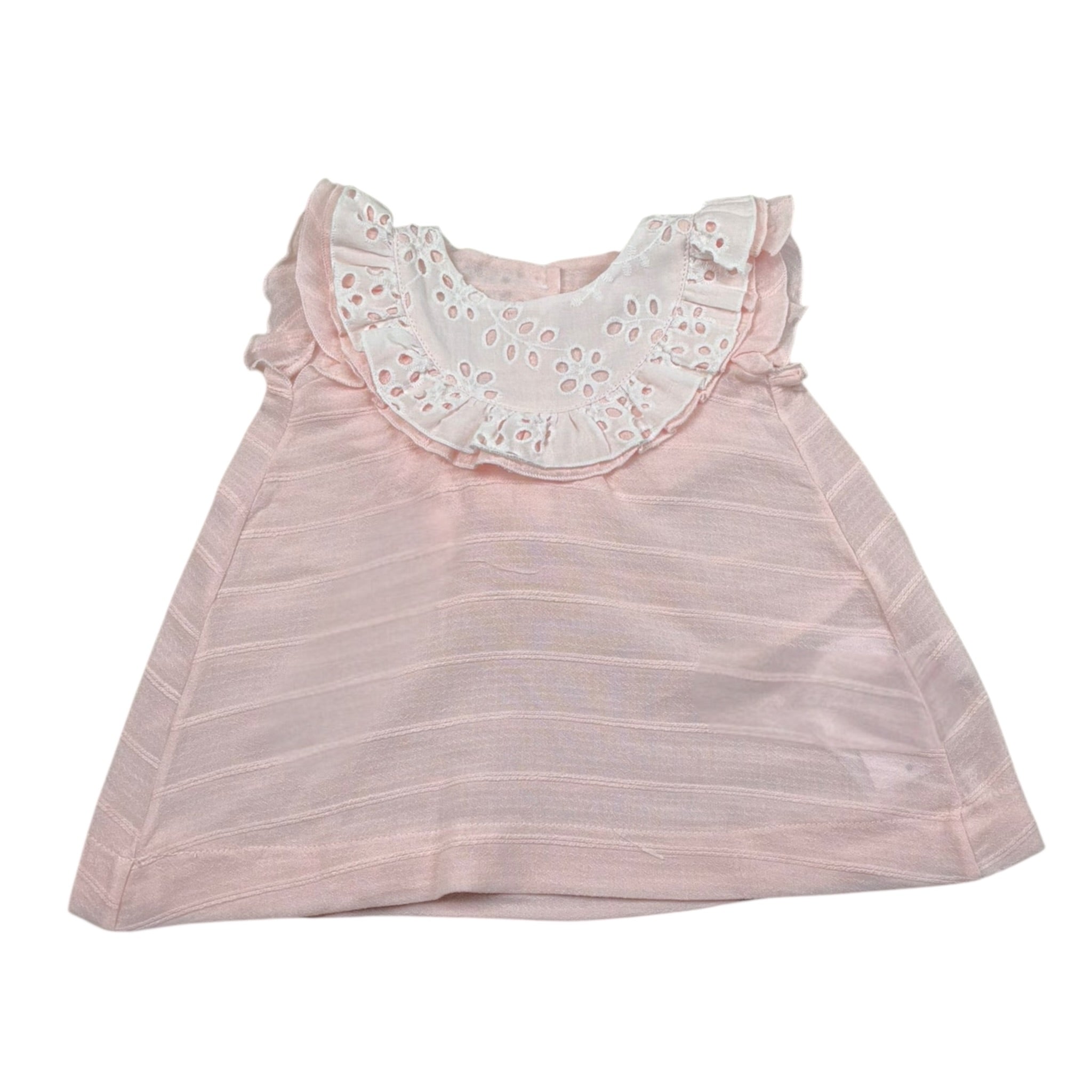 Babyvip Abito Giromanica Tinta Unita con Colletto per Neonata T1394 ROSA BABYVIP 