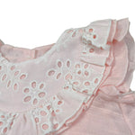 Babyvip Abito Giromanica Tinta Unita con Colletto per Neonata T1394 ROSA BABYVIP 