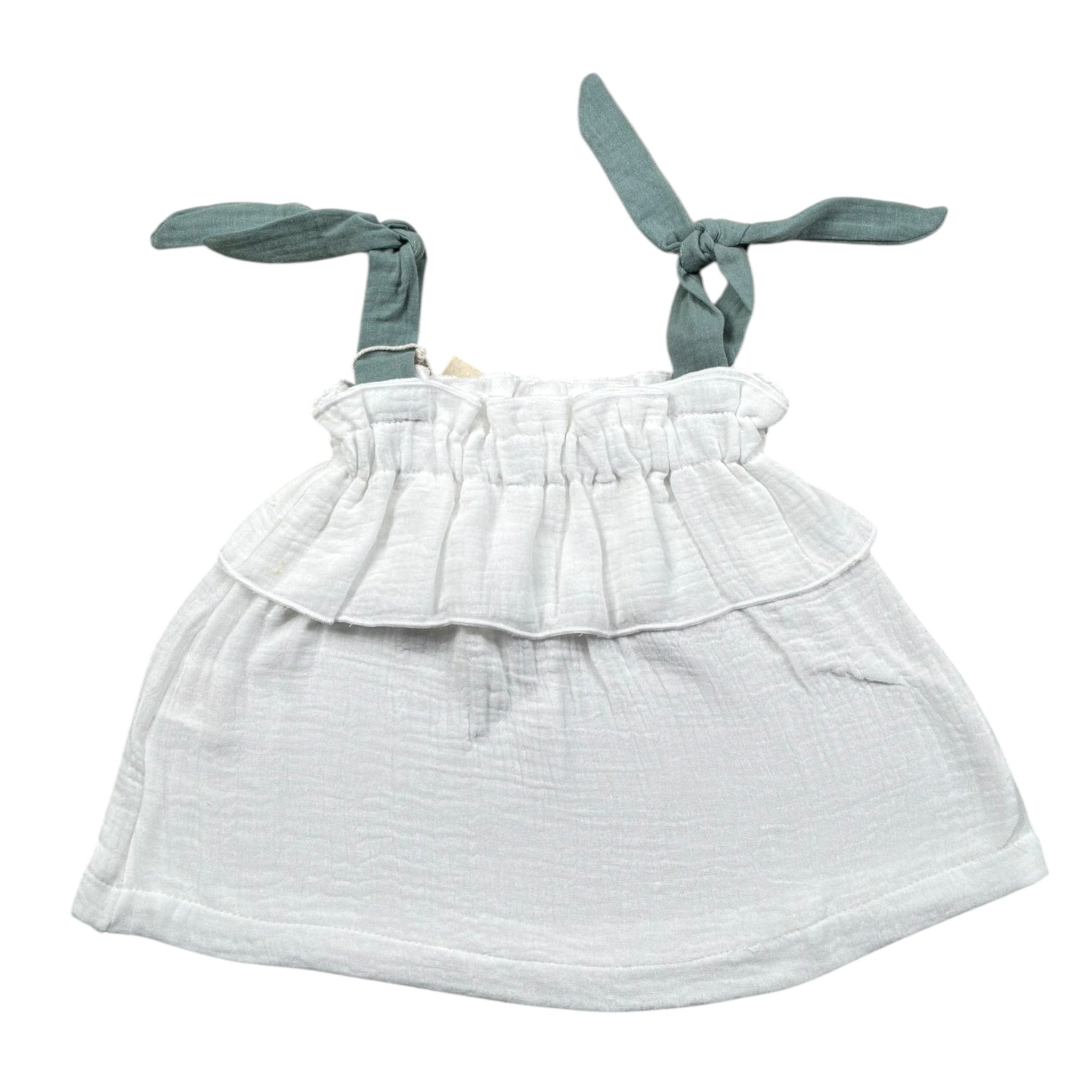 Babyvip Top Tinta Unita con Bretelle per Neonata T1533 BIANCO BABYVIP 
